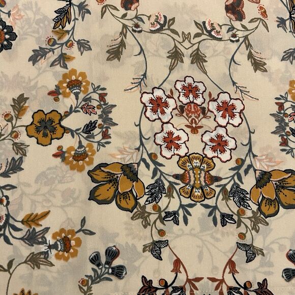 Band Crush Tank Top Womens Small Tan Floral Crochet Boho Sleeveless Cottage - Picture 7 of 9